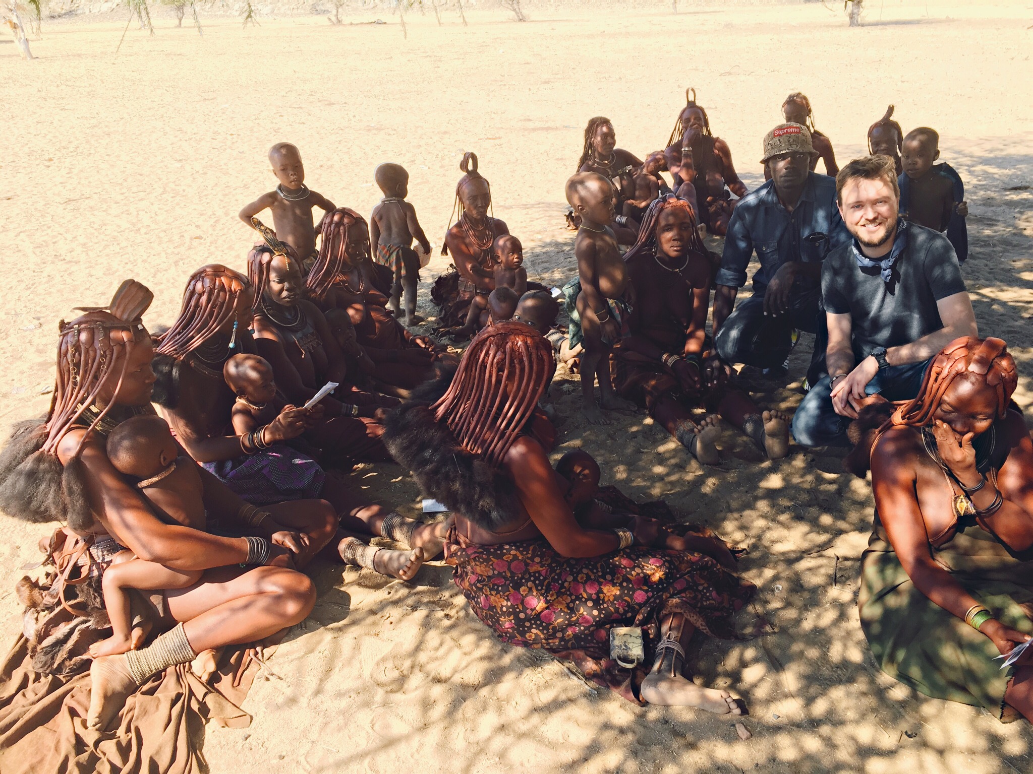 Ministering at a remote Himba village - Namibia.
